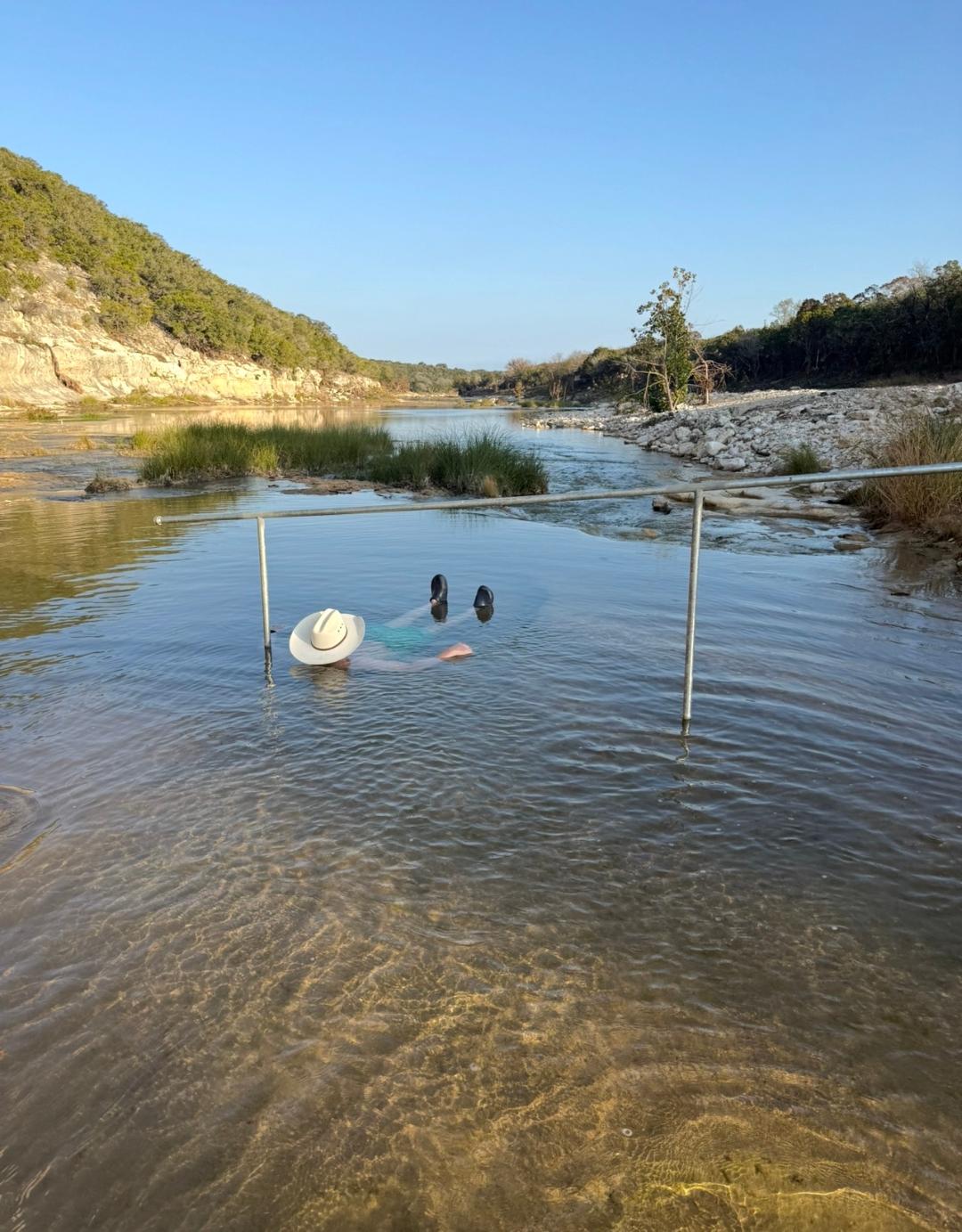 Horseshoe Hole in front of the house is a wonderful way to relax...even on a warm November day.